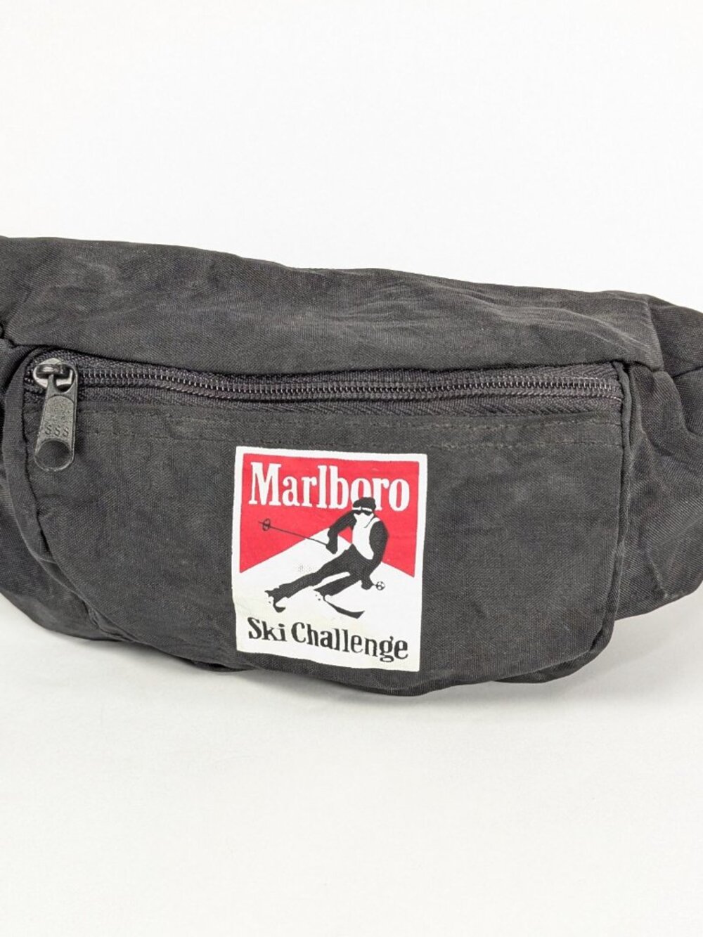 Vintage 1990s Marlboro Ski Challenge Fanny Pack Black Nylon Promotional Gear